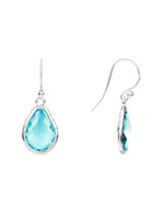 Petite Drop Earrings Blue Topaz Hydro Silver