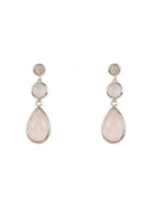 Tuscany Gemstone Drop Earring Silver Rose Quartz