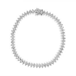 INFINITE JEWELS - Original 14K White Gold 5 1/2 Cttw Round Diamond 2-Prong Tennis Bracelet (H-I Color, SI2-I1 Clarity) - 7"