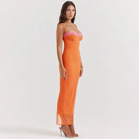 Bodycon Maxi Dress Women Robe