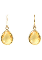 Petite Drop Earrings Citrine Hydro Gold