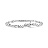 INFINITE JEWELS - Original 14K White Gold 5.0 Cttw Diamond" Classic Tennis Bracelet for Women (H-I Color, SI1-SI2 Clarity) - 7" Inches