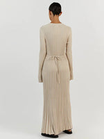 Ribbed Knit Maxi Dress: Elegant Autumn Style