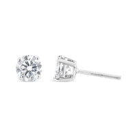 INFINITE JEWELS - Original 14k White Gold Solitaire Diamond Stud Earrings (1.5 Cttw, H-I Color, SI1-SI2 Clarity)