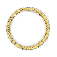 INFINITE JEWELS - Original 10K Yellow Gold 10 CTW 1/3 Cttw Alternating Coco Color and White Diamond 5 Row Tennis Bracelet (Brown/H-I Color, SI1-SI2