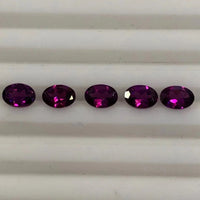 Natural Rhodolite Loose Gemstone Oval 5*7mm Ard 4.9ct 5 Piece in One Lot for 925 Sterling Silver Jewelry Mounting