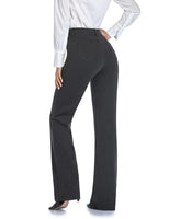 Tapata Women's 28''/30''/32''/34'' Stretchy Bootcut Dress Pants with Pockets Tall, Petite, Regular for Office Work Business Large Long Charcoal