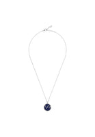 Zodiac Lapis Lazuli Gemstone Star Constellation Pendant Necklace Silver Leo