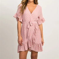 Polka Dot Ruffle Mini Dress