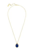 Petite Drop Necklace Gold Sapphire Hydro