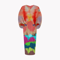 Abstract Paintsplat Pleated Dress