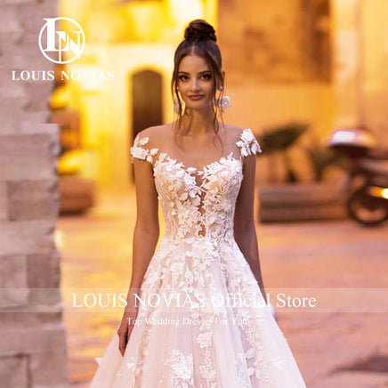 Romantic Wedding Dresses for Women 2024 off Shoulder Backless Appliques Sweetheart Wedding Gown Vestidos De Novia