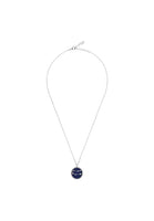 Zodiac Lapis Lazuli Gemstone Star Constellation Pendant Necklace Silver Gemini