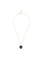 Zodiac Lapis Lazuli Gemstone Star Constellation Pendant Necklace Gold Sagittarius