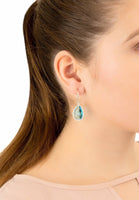 Petite Drop Earrings Blue Topaz Hydro Silver