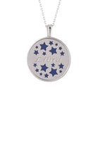 Zodiac Lapis Lazuli Gemstone Star Constellation Pendant Necklace Silver Libra