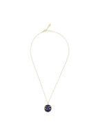 Zodiac Lapis Lazuli Gemstone Star Constellation Pendant Necklace Gold Gemini