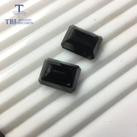 Natural Oct12*16mm Black Spinel 35.2ct Two Pieces in One Lot Natural Gemstone for Diy Silver Jewelry