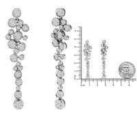 INFINITE JEWELS - Original 18K White Gold 3.15 Cttw Round Diamond Waterfall Drop Dangle Stud Earrings (H-I Color, VS1-VS2 Clarity)