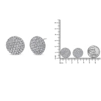 INFINITE JEWELS - Original 18K White Gold 3 1/2 Cttw Shared Prong Set Diamond Cluster Composite Disc Stud Earrings (F-G Color, VS1-VS2 Clarity)