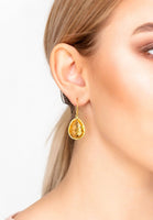 Petite Drop Earrings Citrine Hydro Gold