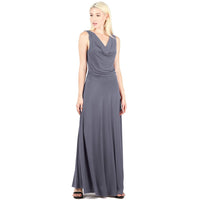 EVANESE INC - Original Women's Classic Elegant Cowlneck Sexy Long Gown Sleeveless Dress