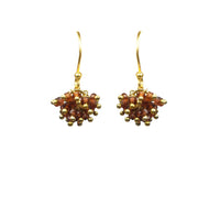 Garnet Cluster Vermeil Earrings