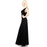 EVANESE INC - Original Women's Classic Elegant Cowlneck Sexy Long Gown Sleeveless Dress