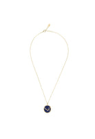 Zodiac Lapis Lazuli Gemstone Star Constellation Pendant Necklace Gold Libra