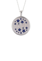 Zodiac Lapis Lazuli Gemstone Star Constellation Pendant Necklace Silver Leo