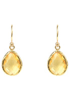 Petite Drop Earrings Citrine Hydro Gold