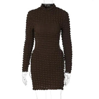 Bubble Textured Mini Dress Chic