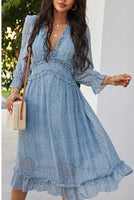 Fashion Long Sleeve Midi Dress