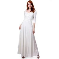 EVANESE INC - Original Women's Elegant Slip on Long Formal Evening Dress With 3/4 Sleeves