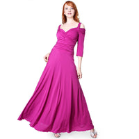 EVANESE INC - Original Women's Elegant Slip on Long Formal Evening Dress With 3/4 Sleeves