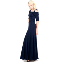 EVANESE INC - Original Women's Slip on Formal Long Eveing Party Dress Gown With 3/4 Sleeves