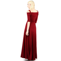 EVANESE INC - Original Women's Slip on Formal Long Eveing Party Dress Gown With 3/4 Sleeves