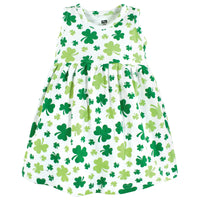 Hudson Baby Baby Girls' Cotton Dress and Cardigan Set 5T Shamrocks