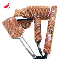 Crystal Hair Flat iron Bling Hair Dryer Rhinestone Wig Brush  Crystal Hot tools Hair Boutique