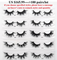 30/40/100/pairs Visofree Mink Eyelashes with Tray No Box Handmade Natural False Eyelashes Full Strip Lashes Reusable Long lashes