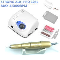 45K New Arrival STRONG 210 Plus PRO 105 105L Handpiece 65W 45000rpm Nail Drills Manicure Machine Pedicure Electric File Bits