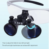 AZDENT 3.5X Magnification Binocular Dental Loupe Surgery Surgical Magnifier with Headlight LED Light Dentist Medical Loupes Lamp