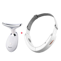 CkeyiN Face Massager V-Face Lifting Belt LED Photon EMS Massage Shaping Slimming Double Chin Reducer V-Line Chin Cheek Lift Up