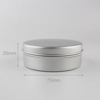 100g 50pcs  Aluminum Round Empty Canning Jar Tin Containers Aluminum Storage Container Candle Tin Tea Container 50pc/lot