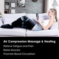 Leg Air Compression Massager Heated for Foot and Calf Thigh Circulation with Handheld Controller 6 massager modes for family