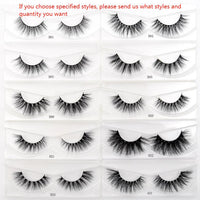 30/40/100/pairs Visofree Mink Eyelashes with Tray No Box Handmade Natural False Eyelashes Full Strip Lashes Reusable Long lashes