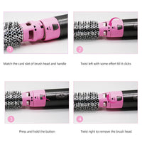 Professional 5 in 1 Hair Dryer And Straightener Brush Hair Curling Iron Heating Comb Hair Styler Detachable Smoothing Brush Kit