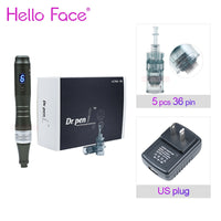 Dr pen Ultima M8 With 7 pcs Cartridge Wireless Derma Microneedle Pen Skincare Kit MTS Treatment Professionals Use Beauty Machine