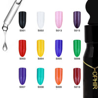 OPHIR 30 Colors Airbrush Nail Polish Gel for Airbrush Manicure UV LED Gel Alcohol Base 3 Step Nail Art Polish Gel S001-S030