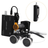 Dental Loupes Magnifier Lab Medical Magnification Binocular 2.5/3.5x420 Headlight Headlamp 5W Cloth Case